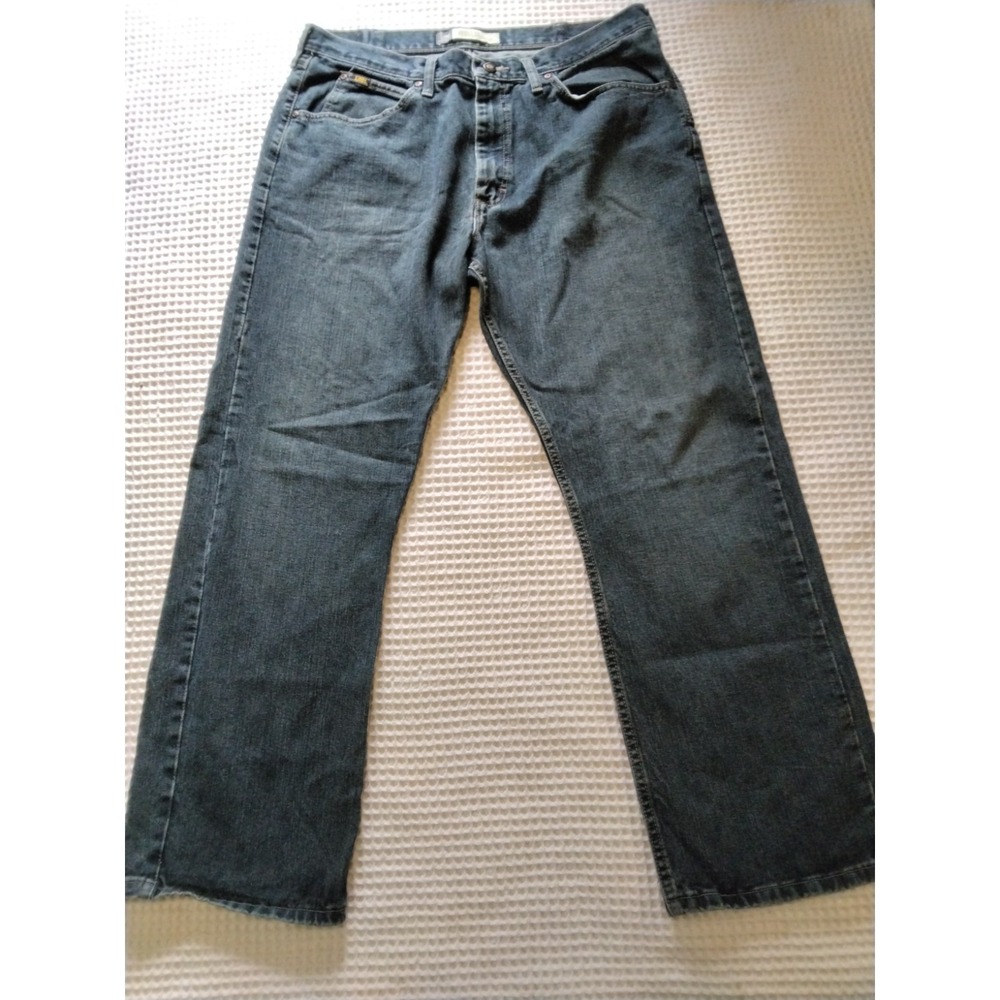 Lee Men's Regular Fit Dark Wash Bootcut Denim 38x30 Jeans Cotton